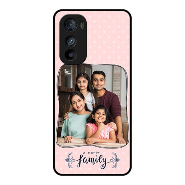 Motorola Edge 30 Custom Glass Phone Case - Family With Dots Design