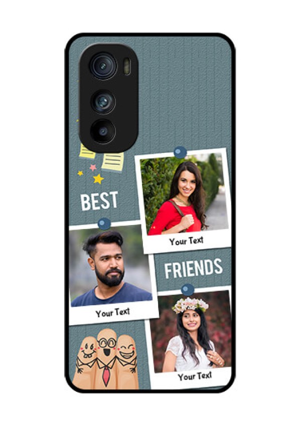 Motorola Edge 30 Custom Glass Phone Case - Sticky Frames And Friendship Design