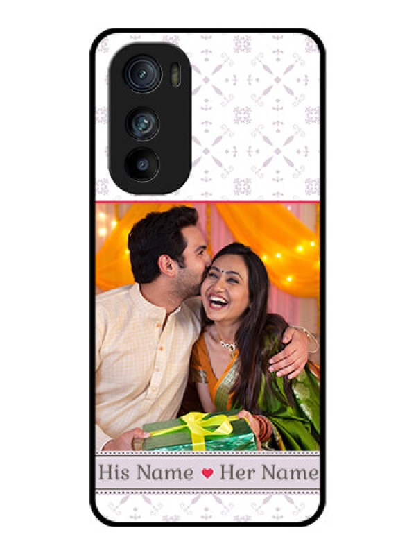 Custom Motorola Edge 30 Custom Glass Phone Case - With Photo And Ethnic Design