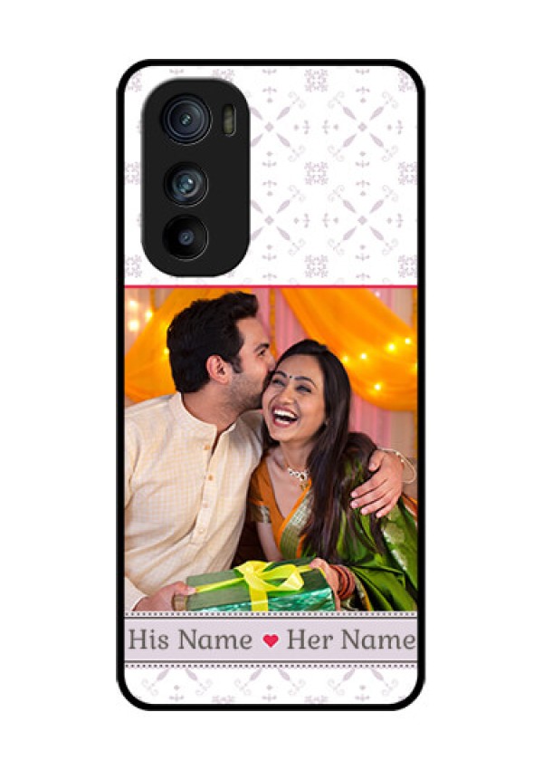 Motorola Edge 30 Custom Glass Phone Case - With Photo And Ethnic Design