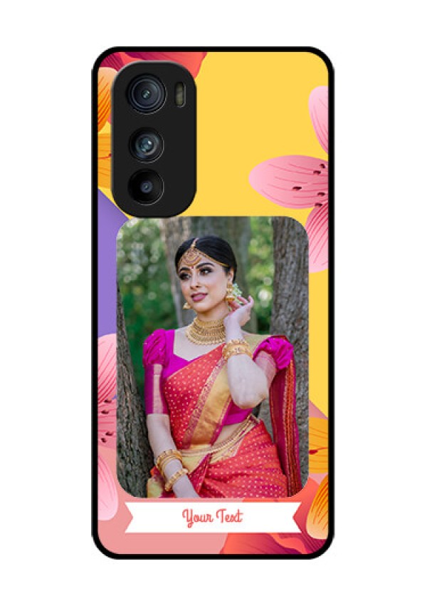 Motorola Edge 30 Custom Glass Phone Case - 3 Image With Vintage Floral Design