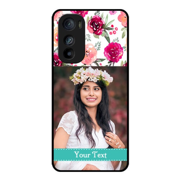 Motorola Edge 30 Custom Glass Phone Case - Water Colors Floral Design Motorola Edge 30 Custom Glass Phone Case - Water Colors Floral Design