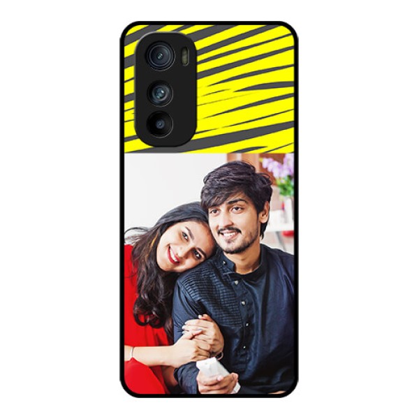 Motorola Edge 30 Custom Glass Phone Case - Yellow Abstract Design Motorola Edge 30 Custom Glass Phone Case - Yellow Abstract Design