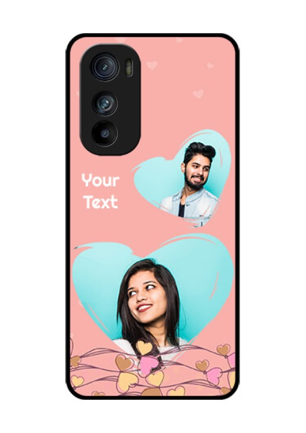 Motorola Edge 30 Custom Glass Phone Case - Love Doodle Design
