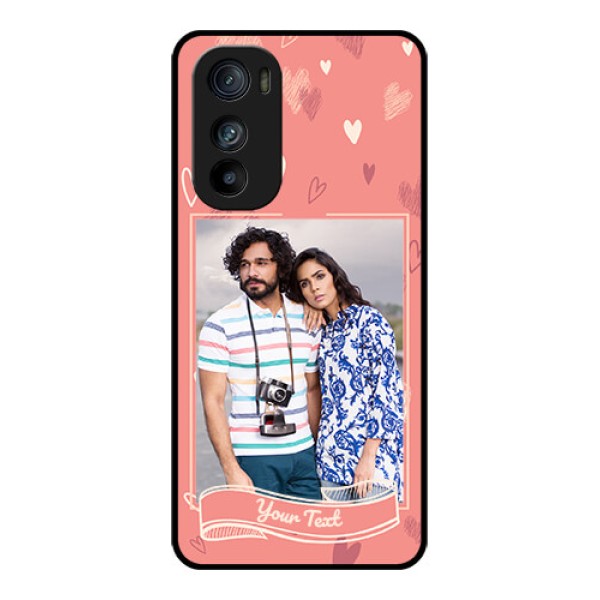 Motorola Edge 30 Custom Glass Phone Case - Love Doodle Art Design