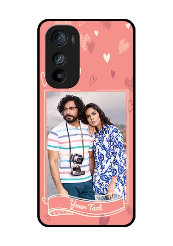 Motorola Edge 30 Custom Glass Phone Case - Love Doodle Art Design