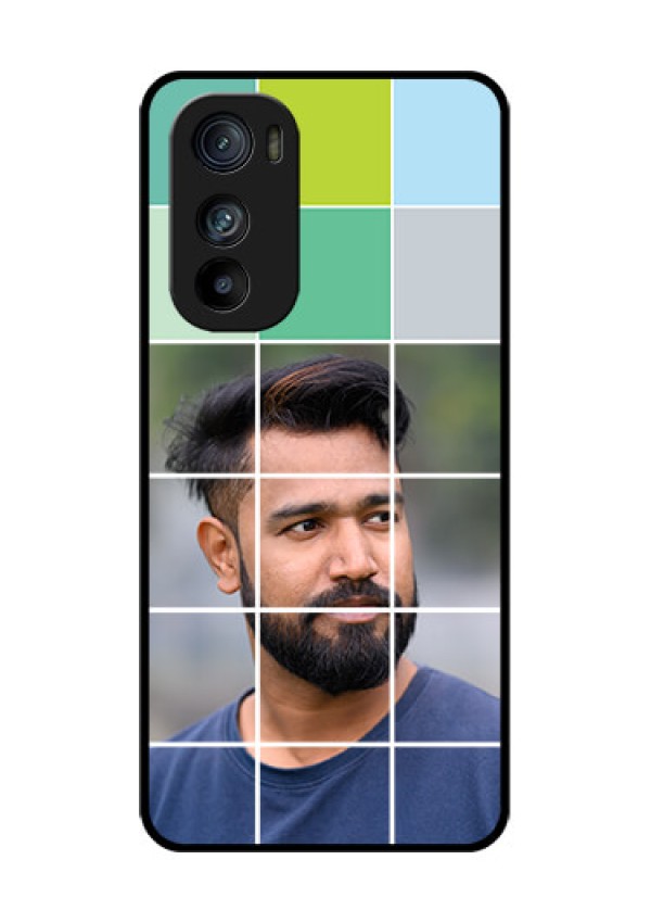 Motorola Edge 30 Custom Glass Phone Case - With White Box Pattern