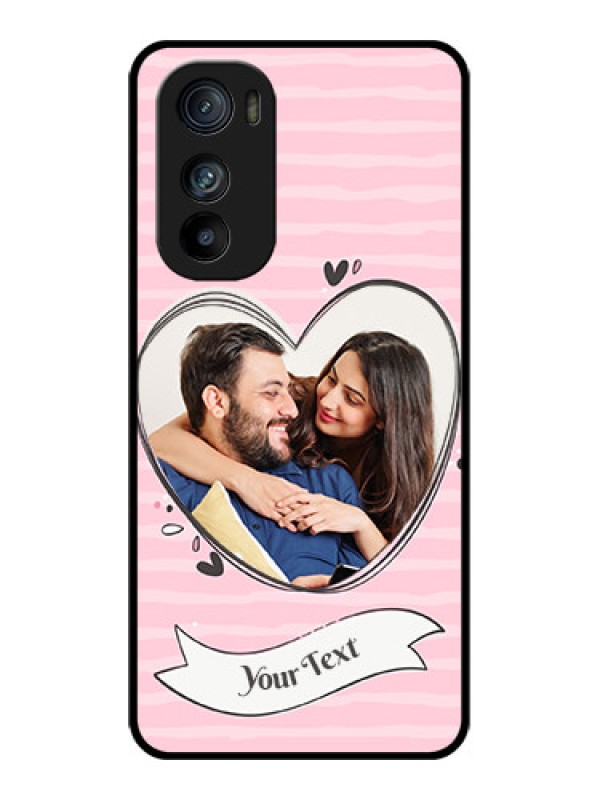 Custom Motorola Edge 30 Custom Glass Phone Case - Vintage Heart Design