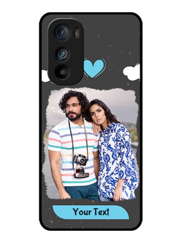 Custom Motorola Edge 30 Custom Glass Phone Case - Splashes With Love Doodles Design