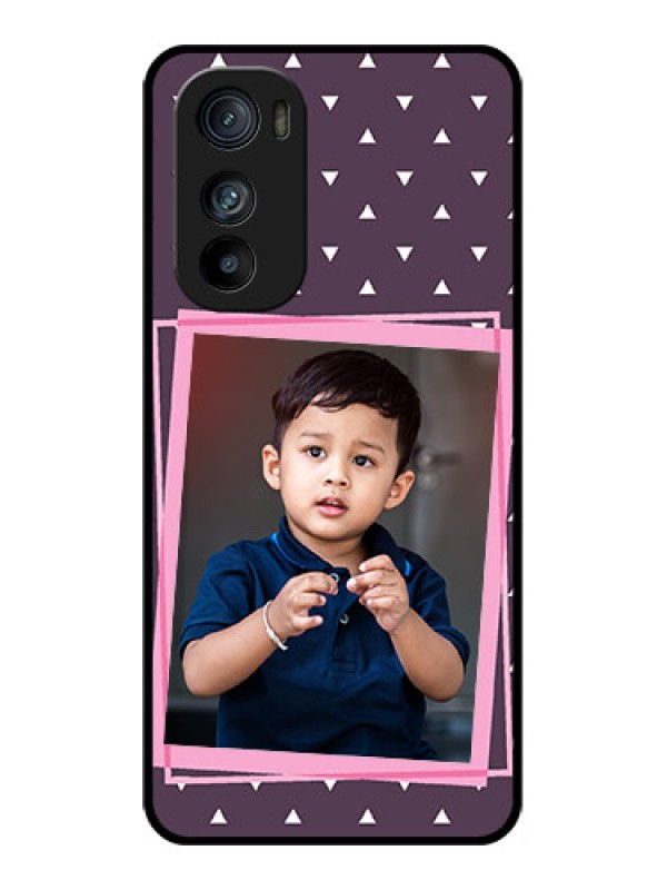 Custom Motorola Edge 30 Custom Glass Phone Case - Triangle Pattern Dotted Design