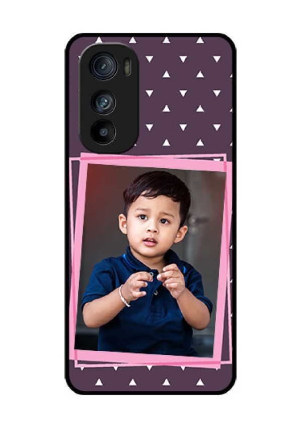 Motorola Edge 30 Custom Glass Phone Case - Triangle Pattern Dotted Design