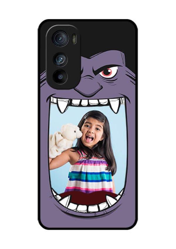 Motorola Edge 30 Custom Glass Phone Case - Angry Monster Design