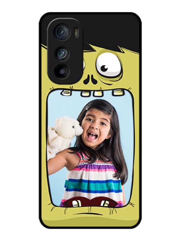 Custom Motorola Edge 30 Custom Glass Phone Case - Cartoon Monster Back Case Design
