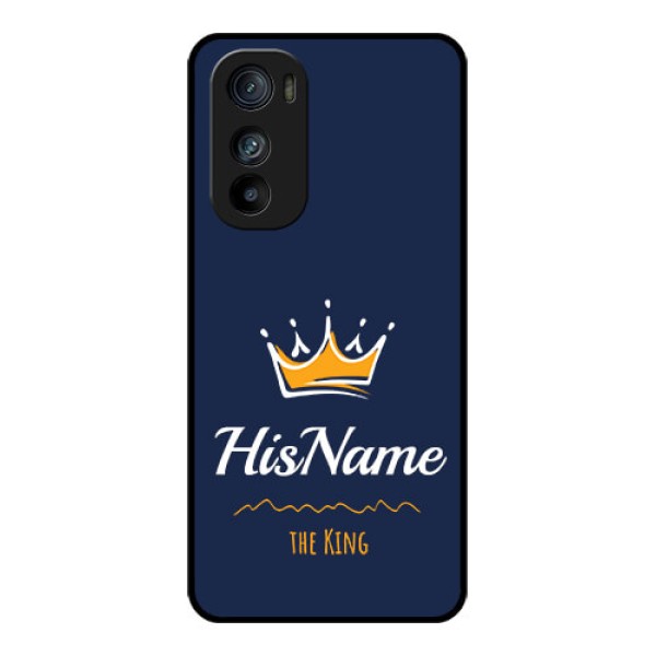 Motorola Edge 30 Custom Glass Phone Case - King With Name Design Motorola Edge 30 Custom Glass Phone Case - King With Name Design