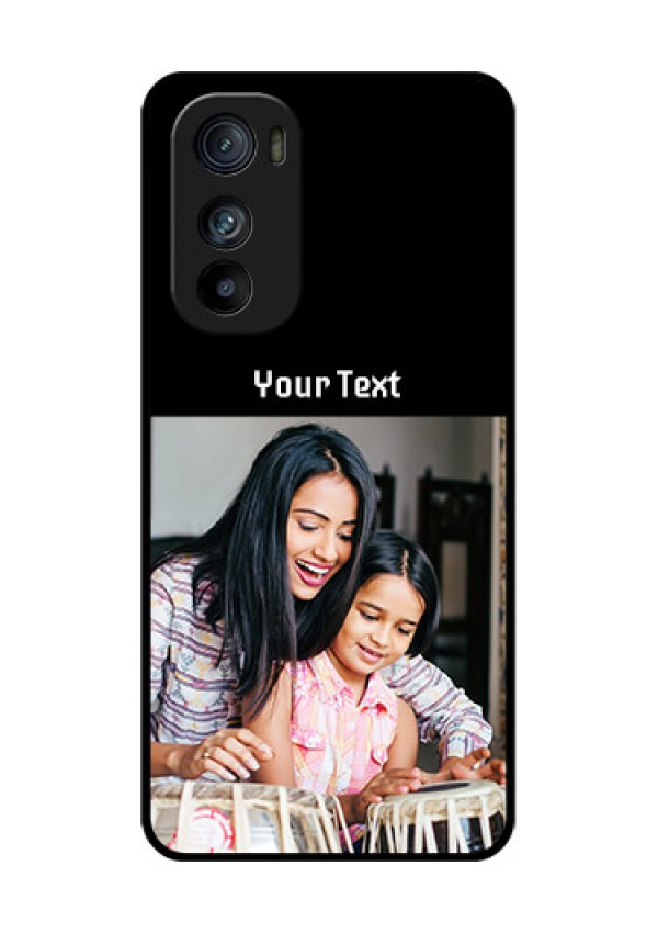 Motorola Edge 30 Custom Glass Phone Case - Photo With Name Design