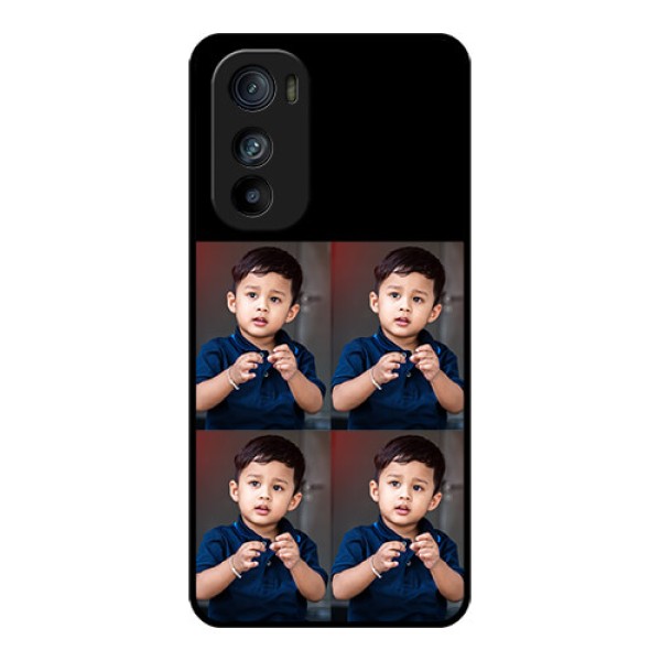 Motorola Edge 30 Custom Glass Phone Case - 4 Image Holder Design