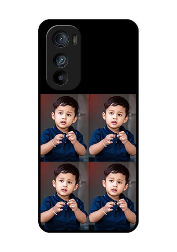 Motorola Edge 30 Custom Glass Phone Case - 4 Image Holder Design
