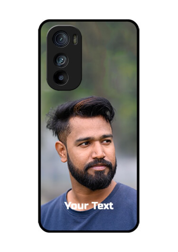 Motorola Edge 30 Custom Glass Phone Case - Photo With Text Design