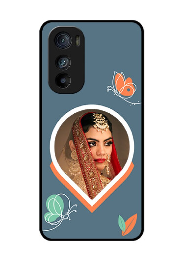 Motorola Edge 30 Custom Glass Phone Case - Droplet Butterflies Design