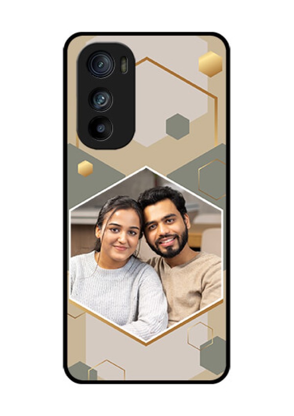 Motorola Edge 30 Custom Glass Phone Case - Stylish Hexagon Pattern Design