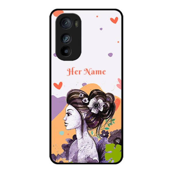 Motorola Edge 30 Custom Glass Phone Case - Woman And Nature Design