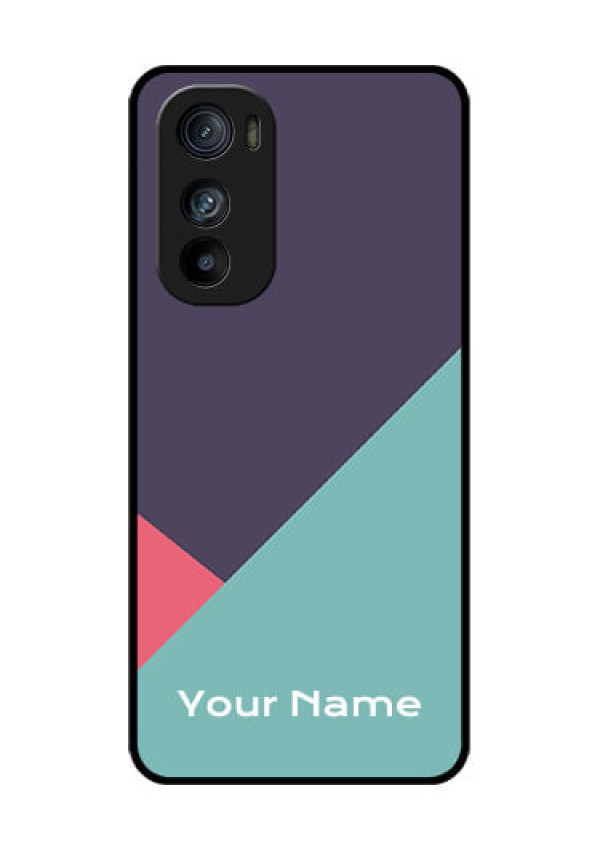 Motorola Edge 30 Custom Glass Phone Case - Tri Color Abstract Design