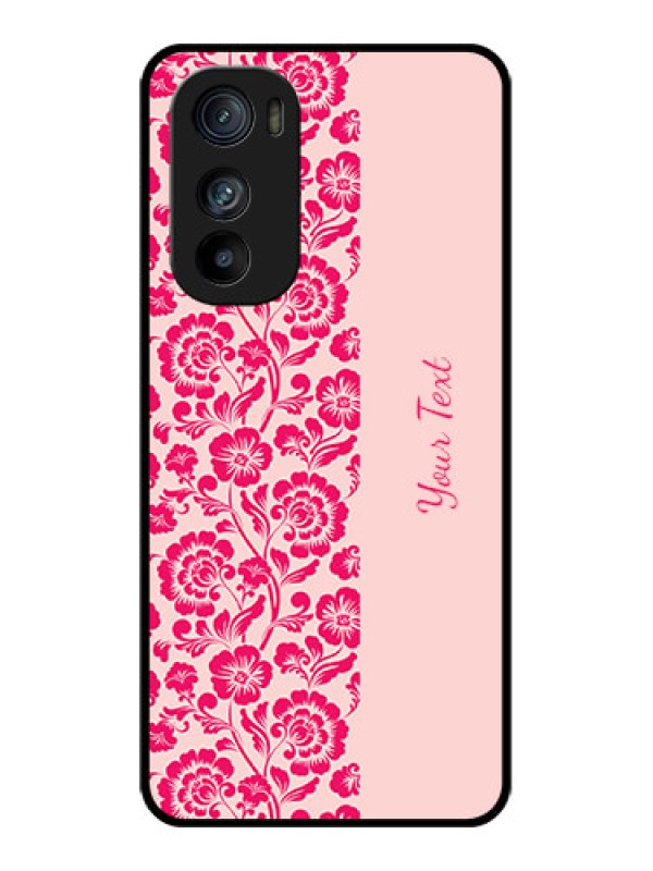 Custom Motorola Edge 30 Custom Glass Phone Case - Attractive Floral Pattern Design