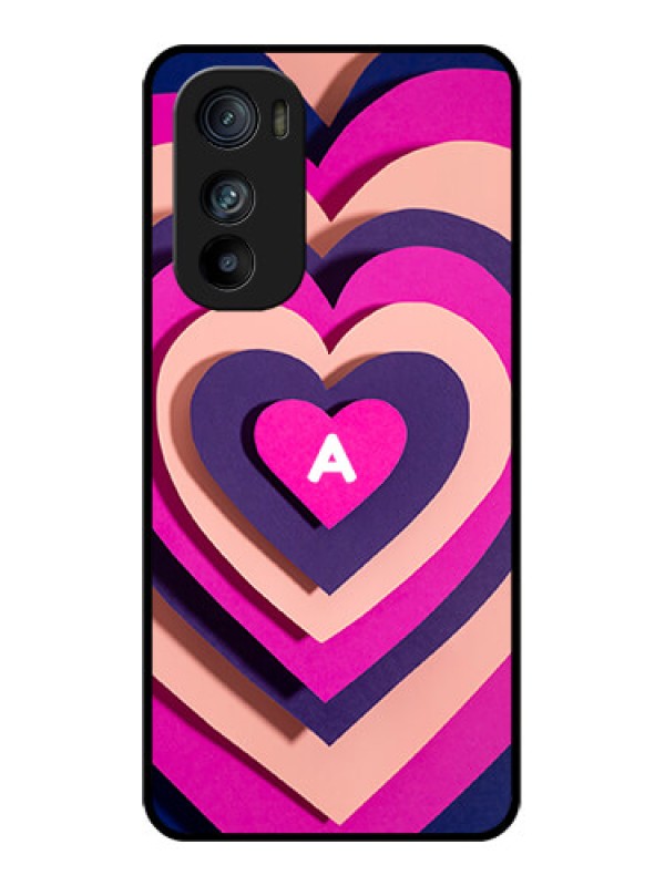 Custom Motorola Edge 30 Custom Glass Phone Case - Cute Heart Pattern Design