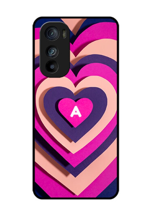 Motorola Edge 30 Custom Glass Phone Case - Cute Heart Pattern Design