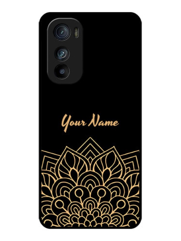 Custom Motorola Edge 30 Custom Glass Phone Case - Golden Mandala Design