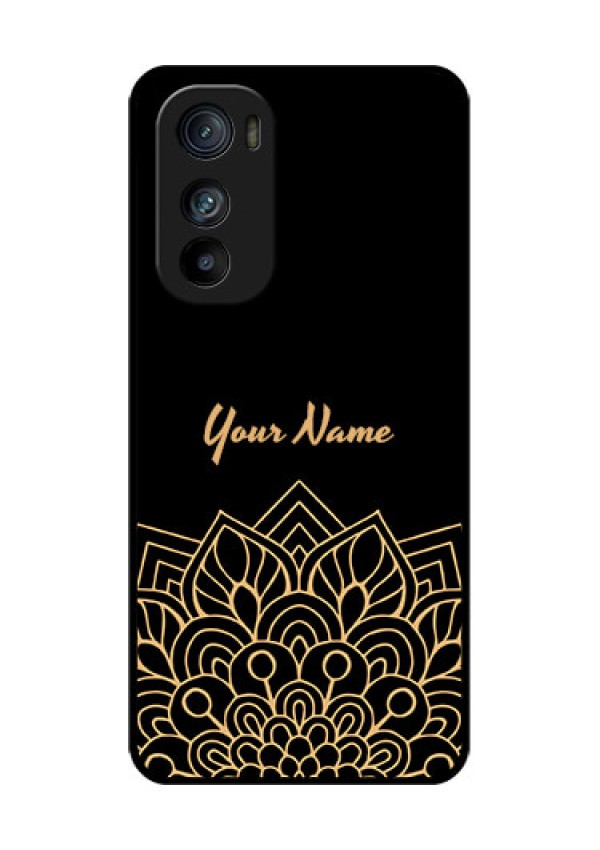 Motorola Edge 30 Custom Glass Phone Case - Golden Mandala Design