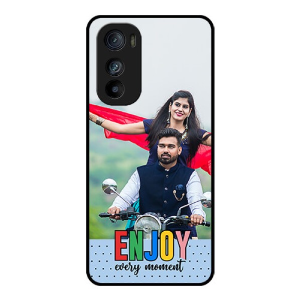 Motorola Edge 30 Custom Glass Phone Case - Enjoy Every Moment Design Motorola Edge 30 Custom Glass Phone Case - Enjoy Every Moment Design