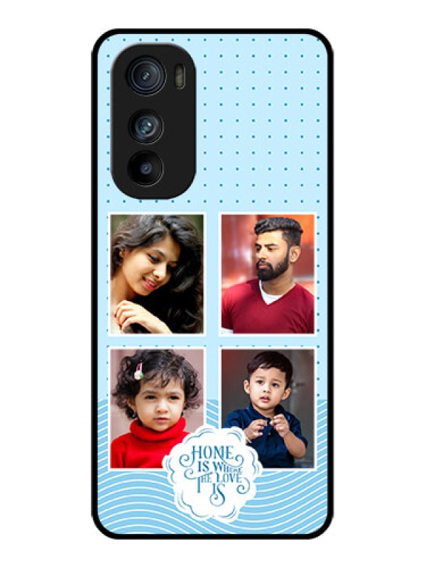 Custom Motorola Edge 30 Custom Glass Phone Case - Cute Love Quote With 4 Pic Upload Design