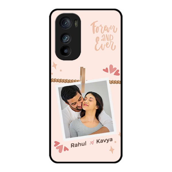 Motorola Edge 30 Custom Glass Phone Case - Forever And Ever Love Design Motorola Edge 30 Custom Glass Phone Case - Forever And Ever Love Design