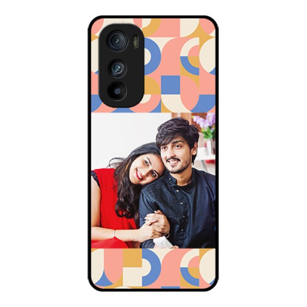 Motorola Edge 30 Custom Glass Phone Case - Semi - Circle Maze Pattern Design