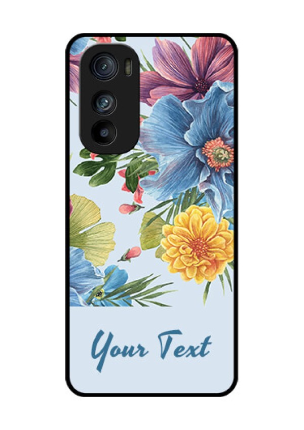 Motorola Edge 30 Custom Glass Phone Case - Stunning Watercolored Flowers Painting Design
