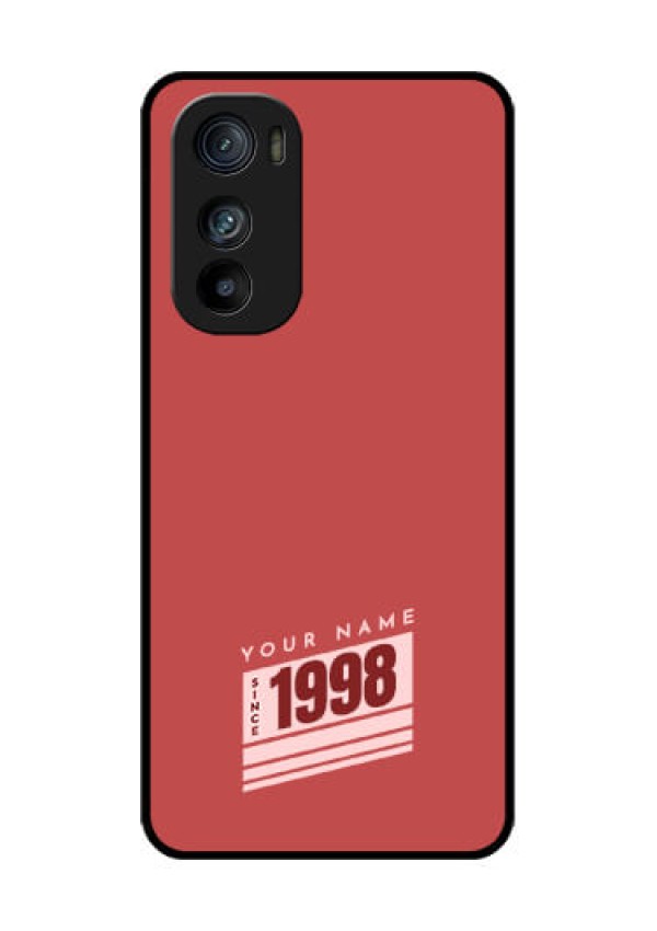 Motorola Edge 30 Custom Glass Phone Case - Red Custom Year Of Birth Design