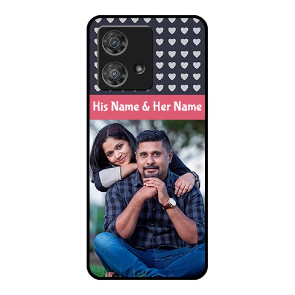 Motorola Edge 40 Neo Custom Glass Phone Case - Love Symbols Design