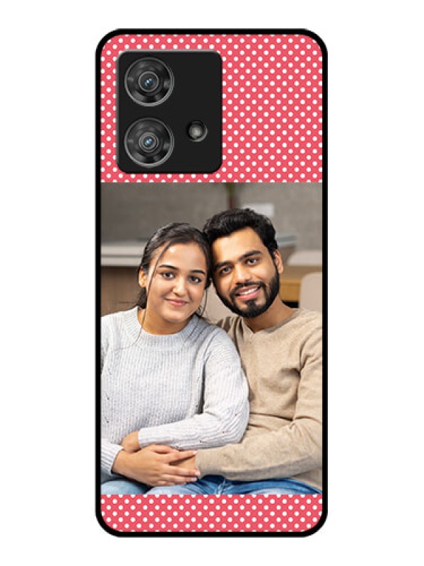 Custom Motorola Edge 40 Neo Custom Glass Phone Case - White Dotted Design