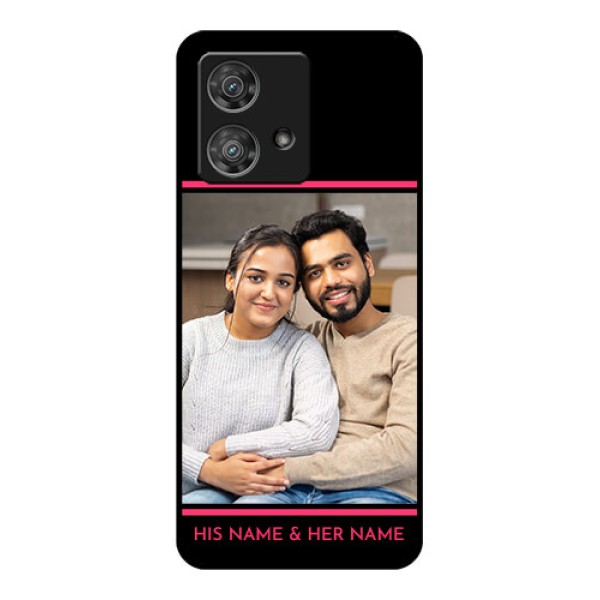 Motorola Edge 40 Neo Custom Glass Phone Case - With Add Text Design