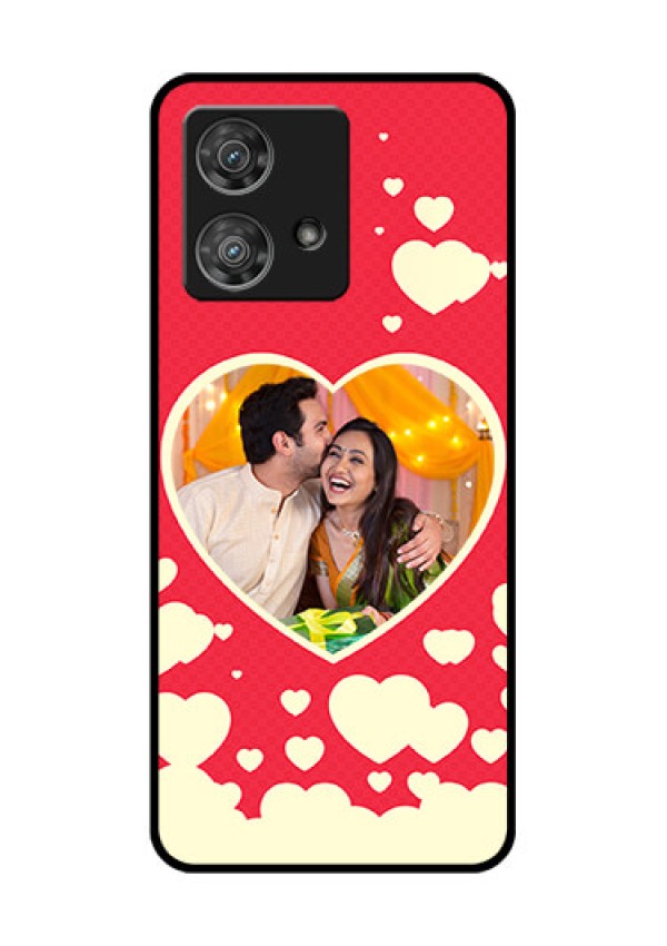 Motorola Edge 40 Neo Custom Glass Phone Case - Love Symbols Phone Cover Design