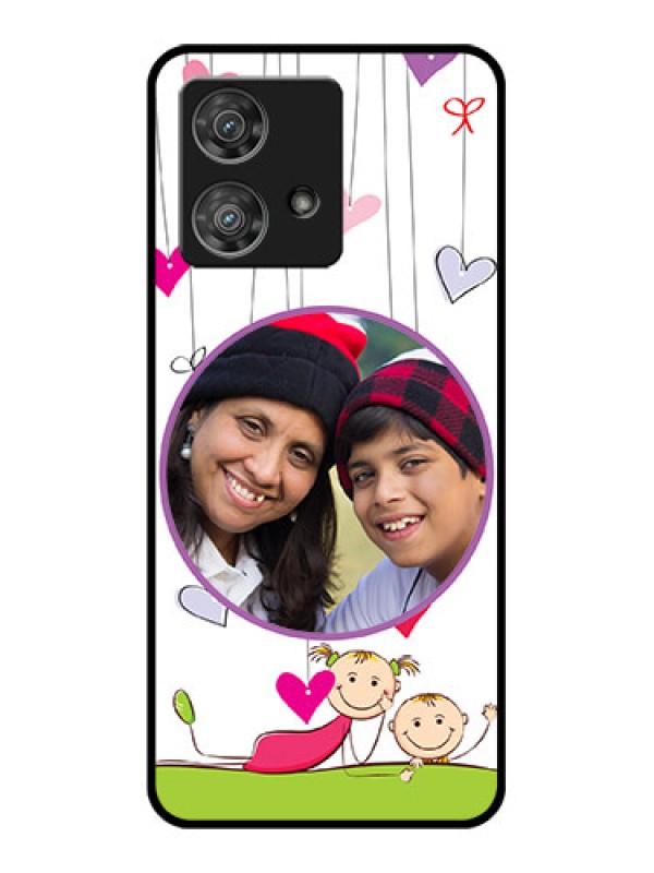 Custom Motorola Edge 40 Neo Custom Glass Phone Case - Cute Kids Phone Case Design