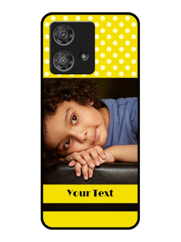 Custom Motorola Edge 40 Neo Custom Glass Phone Case - Bright Yellow Case Design
