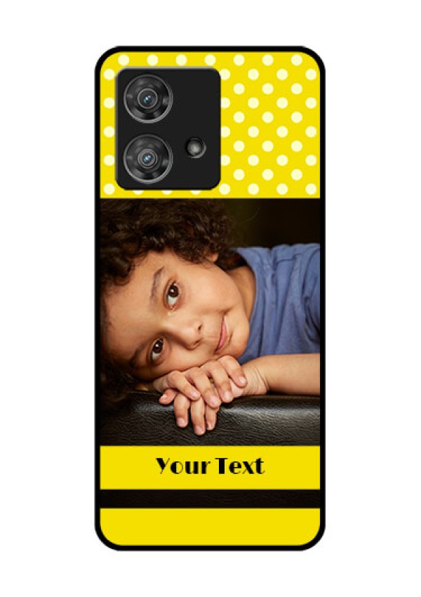 Motorola Edge 40 Neo Custom Glass Phone Case - Bright Yellow Case Design