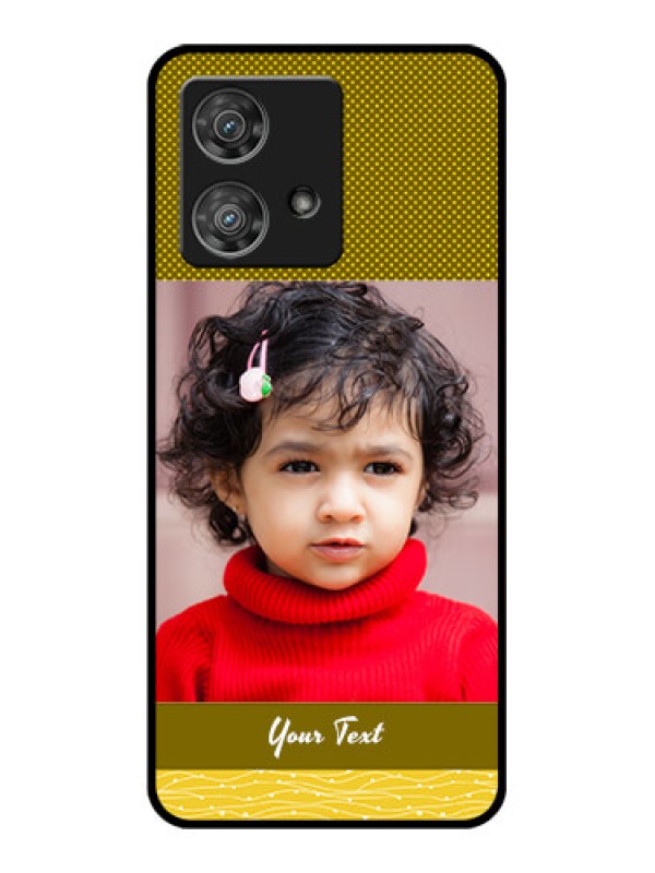 Custom Motorola Edge 40 Neo Custom Glass Phone Case - Simple Green Color Design