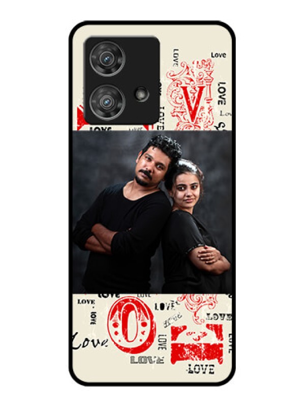 Custom Motorola Edge 40 Neo Custom Glass Phone Case - Trendy Love Design Case