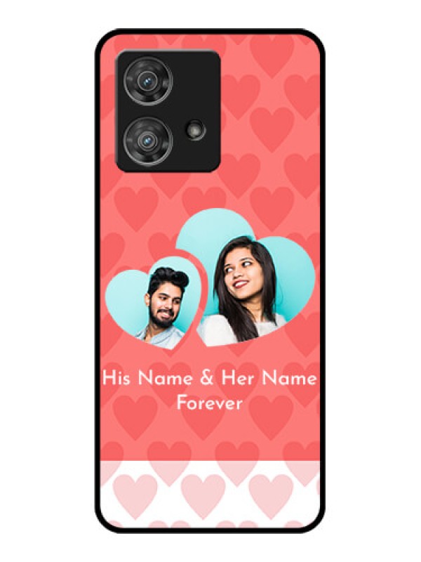 Custom Motorola Edge 40 Neo Custom Glass Phone Case - Couple Pic Upload Design