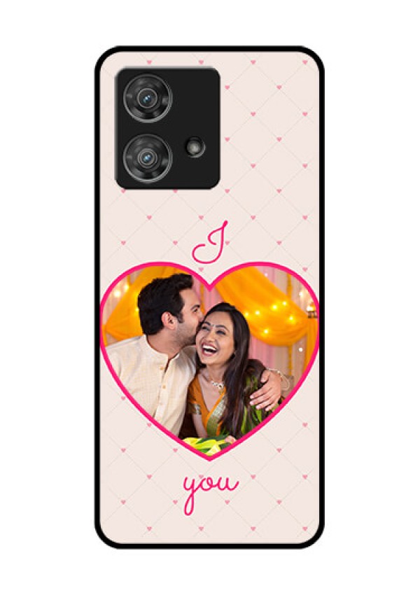 Motorola Edge 40 Neo Custom Glass Phone Case - Heart Shape Design