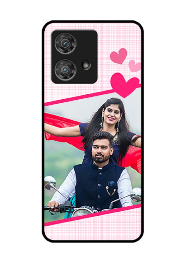 Motorola Edge 40 Neo Custom Glass Phone Case - Love Shape Heart Design