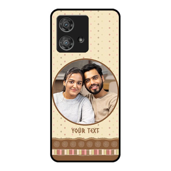 Motorola Edge 40 Neo Custom Glass Phone Case - Brown Dotted Mobile Case Design Motorola Edge 40 Neo Custom Glass Phone Case - Brown Dotted Mobile Case Design
